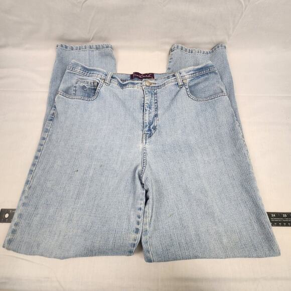 Gloria Vanderbilt Jeans Women’s 16 Blue Amanda Straight Denim Cotton Blend - Picture 1 of 16